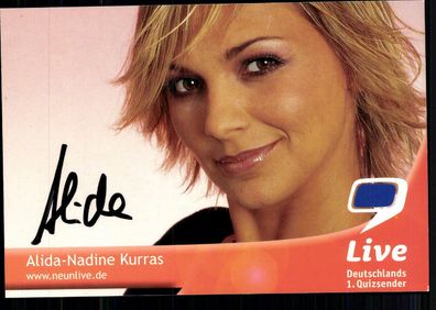 Alida Nadine Kuras 9 Live Autogrammkarte Original Signiert ## BC 24656
