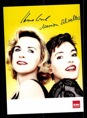 Hera Lind und Marion Schoeller Autogrammkarte Original Signiert ## BC 122230