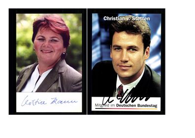 12 Autogrammkarten Politik Original Signiert ## K 241