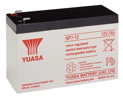Yuasa - NP7-12L - 12 Volt 7000mAh Pb - Faston 250 / 6,35mm