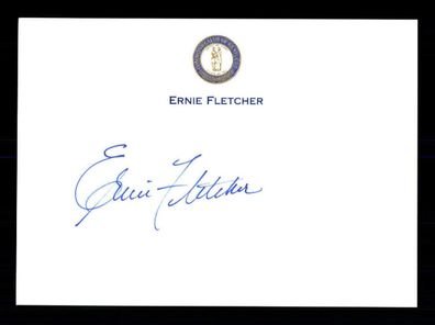 Ernie Fletcher Original Signiert ## BC G 19711