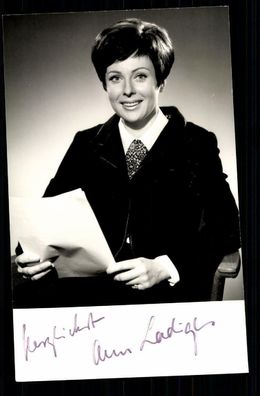 Ann Ladiger Autogrammkarte Original Signiert ## BC 27668