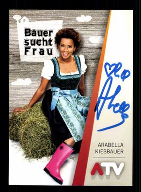 Arabella Kiesbauer Bauer sucht Frau Autogrammkarte Original Signiert ## BC156587