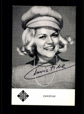 Christine Autogrammkarte Original Signiert ## BC 157198
