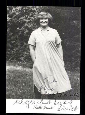Ruth Brück Autogrammkarte Original Signiert # BC 142146