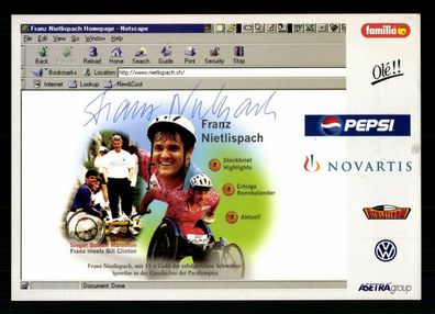 Franz Nietlispach Autogrammkarte Original Signiert Motorsport ## BC G 26342