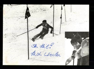 Heidi Wiesler Autogrammkarte Original Signiert Ski Alpine