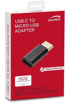 Speedlink Adapter microUSB auf USBC 3.1 Typ C zu MikroUSB Wandler Konverter