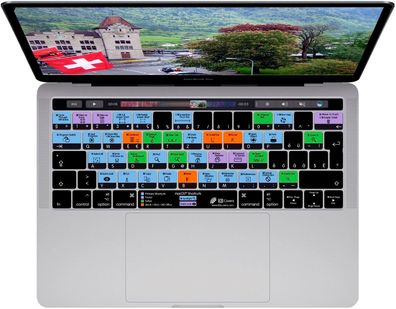 KB TastaturAbdeckung Shortcuts Cover Schweiz CH Schutz für macOS MacBook Pro