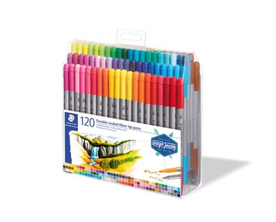 Staedtler Fasermaler Doppelspitze 120St Box 3200 TB120