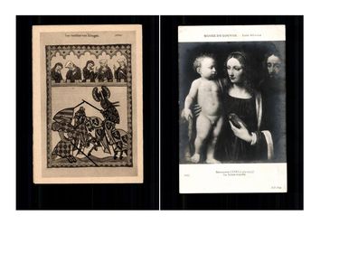 12 Alte Postkarten mit Personen / Kirchen Motive 10er und 20er Jahre Jahre + K 62