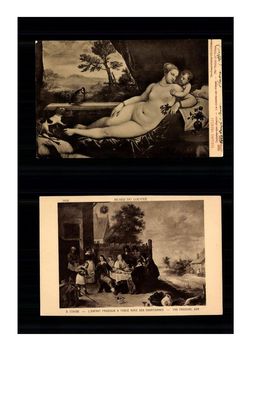 12 Alte Postkarten mit Personen / Landschaft Motive 10er und 20er Jahre Jah + K 61