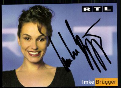 Imke Brüger RTL Autogrammkarte Original Signiert ## BC 18883