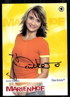 Janne Drücker Marienhof Autogrammkarte Original Signiert ## BC 7039