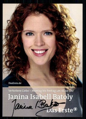 Janina Isabell Batoly Verbotene Liebe Autogrammkarte Original Signiert## BC 5680
