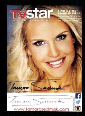 Tamara Sedmak Autogrammkarte Original Signiert ## BC 163315