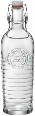 Glas Flasche 1,2L mit Bügelverschluss Officina 1825