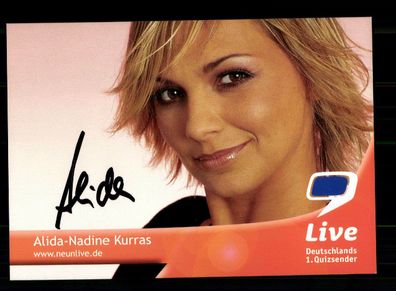 Alida Nadine Kurras 9 Live Autogrammkarte Original Signiert ## BC 166408
