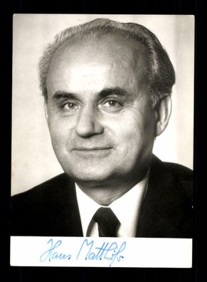 Hans Matthöfer Autogrammkarte Original Signiert # BC 144009