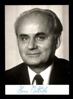 Hans Matthöfer Autogrammkarte Original Signiert # BC 144011