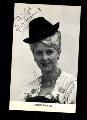 Ingrid Rosa Autogrammkarte Original Signiert ## BC 47685