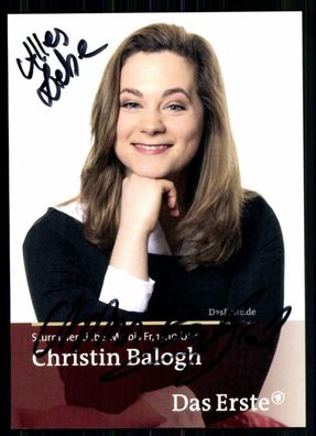 Christin Balogh Sturm der Liebe Autogrammkarte Original Signiert ## BC 8679