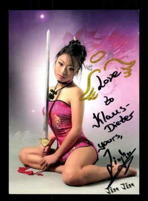 Jin Jin Autogrammkarte Original Signiert ## BC 155161