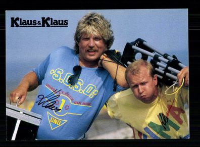 Klaus und Klaus Autogrammkarte Original Signiert ## BC 158021