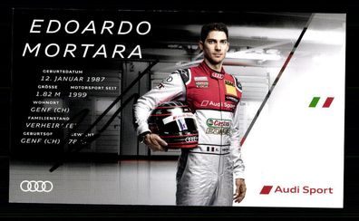 Edoardo Mortara Autogrammkarte Original Signiert Motorsport ## BC G 26311