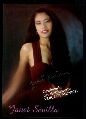 Janet Sevilla Autogrammkarte Original Signiert ## BC 46615