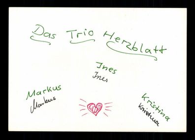 Das Trio Herzblatt Original Signiert ## BC 160464