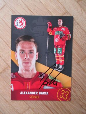 Eishockey Bundesliga DEG Düsseldorfer EG Alexander Barta - hands. Autogramm!