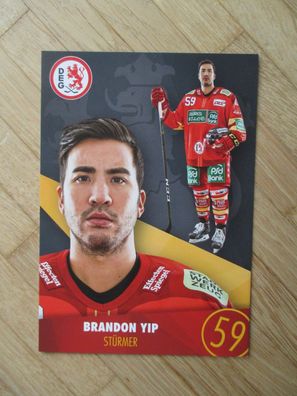Eishockey Bundesliga DEG Düsseldorfer EG Brandon Yip - hands. Autogramm!!!