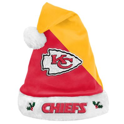 Foco NFL Kansas City Chiefs 2020 Basic Santa Claus Hat Weihnachtsmann Mütze