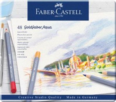 Faber-Castell Aquarellstift Goldfaber Aqua 48-Metalletui 114648