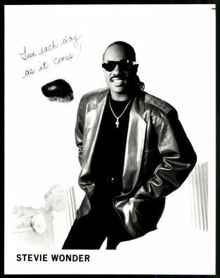 Stevie Wonder Groß Autogrammkarte 20,5x25,5 ## G 10521 OU