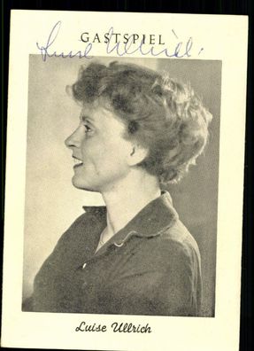 Luise Ullrich Autogrammkarte Original Signiert ## BC 33220