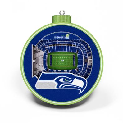 NFL Seattle Seahawks Baumschmuck 3-D Stadion Anhänger Ornament Weihnachtsbaum