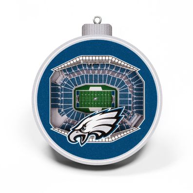 NFL Philadelphia Eagles Baumschmuck 3-D Stadion Anhänger Ornament Weihnachtsbaum