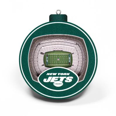 NFL New York Jets Baumschmuck 3-D Stadion Anhänger Ornament Weihnachtsbaum