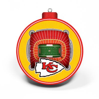 NFL Kansas City Chiefs Baumschmuck 3-D Stadion Anhänger Ornament Weihnachtsbaum