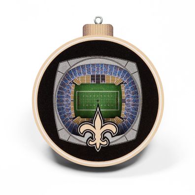 NFL New Orleans Saints Baumschmuck 3-D Stadion Anhänger Ornament Weihnachtsbaum