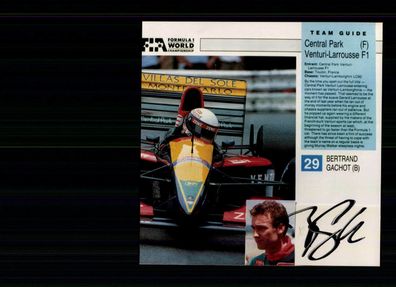 Bertrand Gachot Foto Original Signiert Formel 1 Fahrer 1989-1995 ## BC G 27090