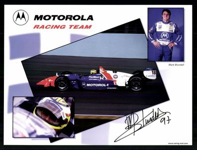 Mark Blundell Autogrammkarte Original Formel 1 Fahrer 1991-1995 ##G 27129