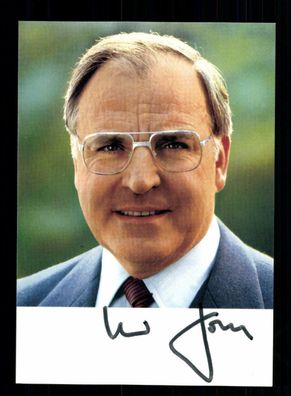Helmut Kohl Autogrammkarte Original Signiert Bundeskanzler # BC 160541