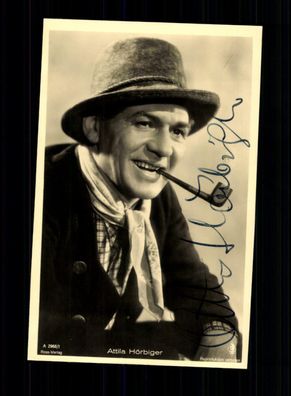 Attila Hörbiger Ross Autogrammkarte Original Signiert # BC 70738