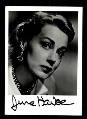 June Havoc Autogrammkarte Original Signiert # BC 70103