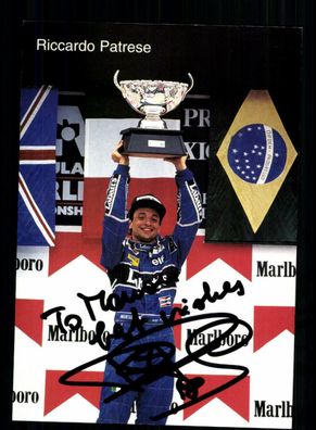 Riccardo Patrese Autogrammkarte Original Signiert Formel 1
