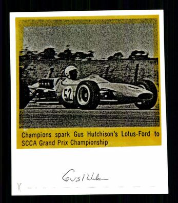 Gus Hutchison Foto Original Signiert Formel 1 Fahrer 1970 ## BC G 27122