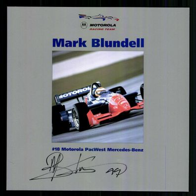 Mark Blundell Autogrammkarte Original Formel 1 Fahrer 1991-1995 ##G 27131